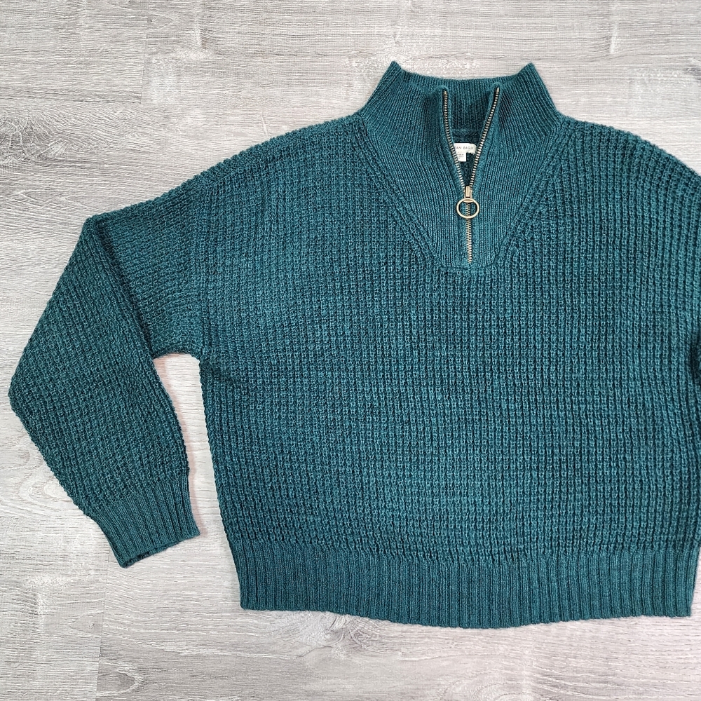 AMERICAN EAGLE Green Knit Pullover Long Sleeve Sweater Top XS